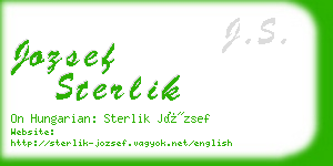 jozsef sterlik business card